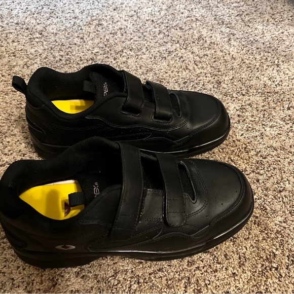 Apex G8010M Men's Athletic Shoe Black Leather Double Strap Size 11 X-Wide - Picture 3 of 14